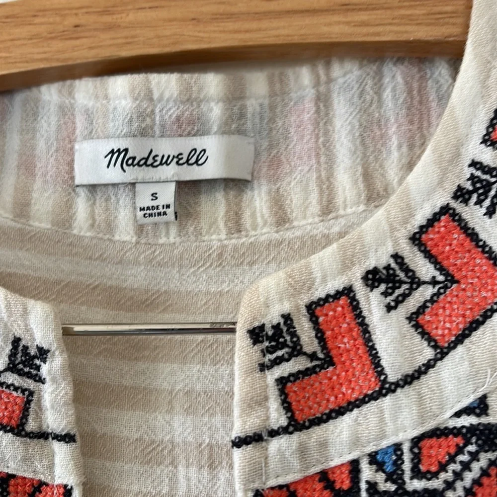 Madewell Belize Embroidered Swim Cover Up Tunic S Small - Picture 3 of 6